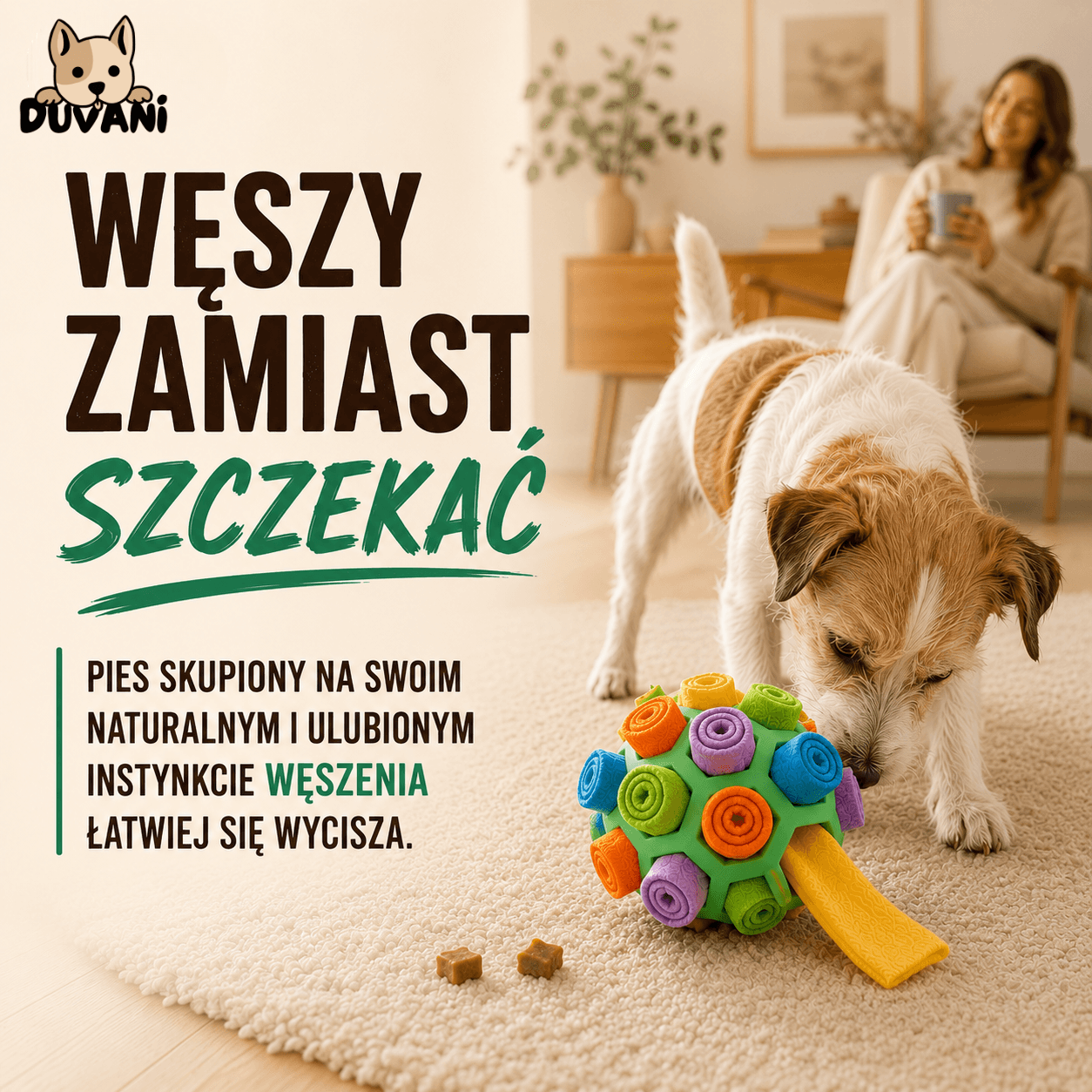 Duvani Węchula - Piłka Węchowa dla Psów na Nudę i Nadmiar Energii
