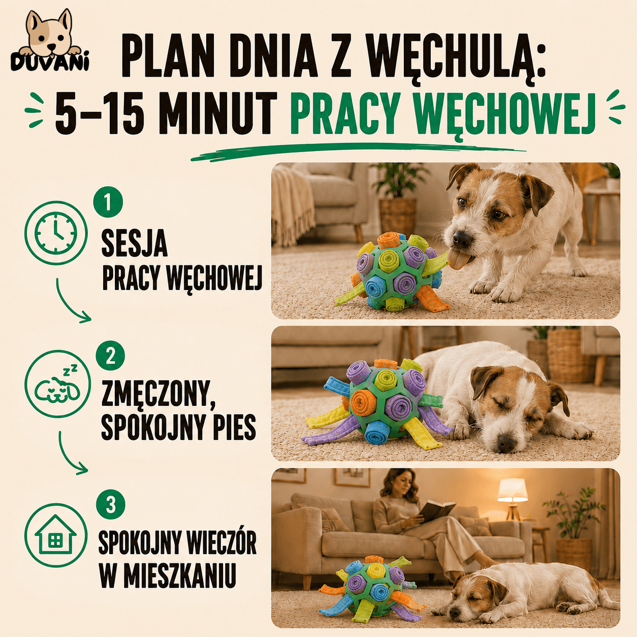 Duvani Węchula - Piłka Węchowa dla Psów na Nudę i Nadmiar Energii