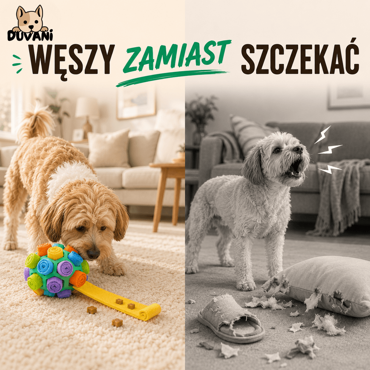 Duvani Węchula - Piłka Węchowa dla Psów na Nudę i Nadmiar Energii