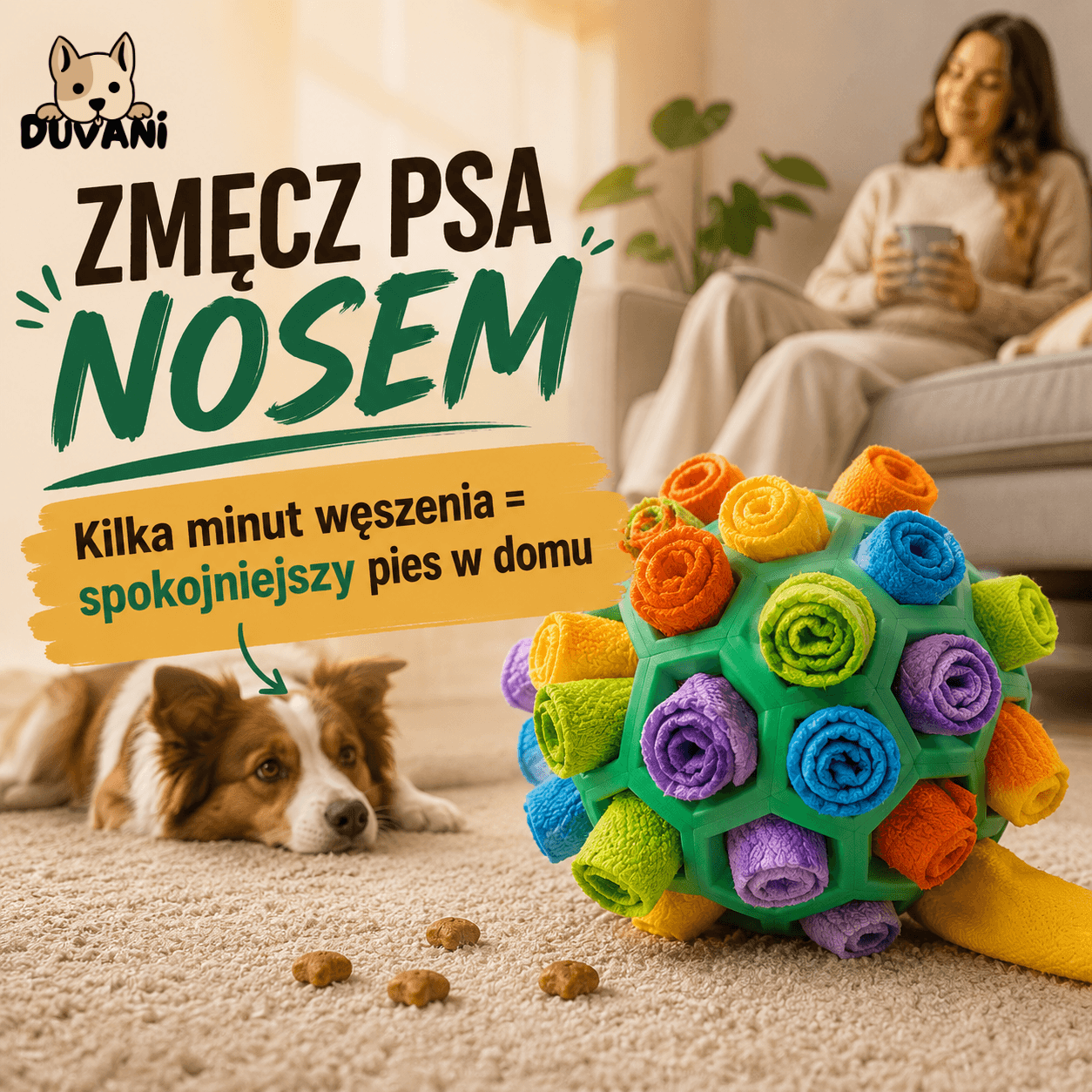 Duvani Węchula - Piłka Węchowa dla Psów na Nudę i Nadmiar Energii