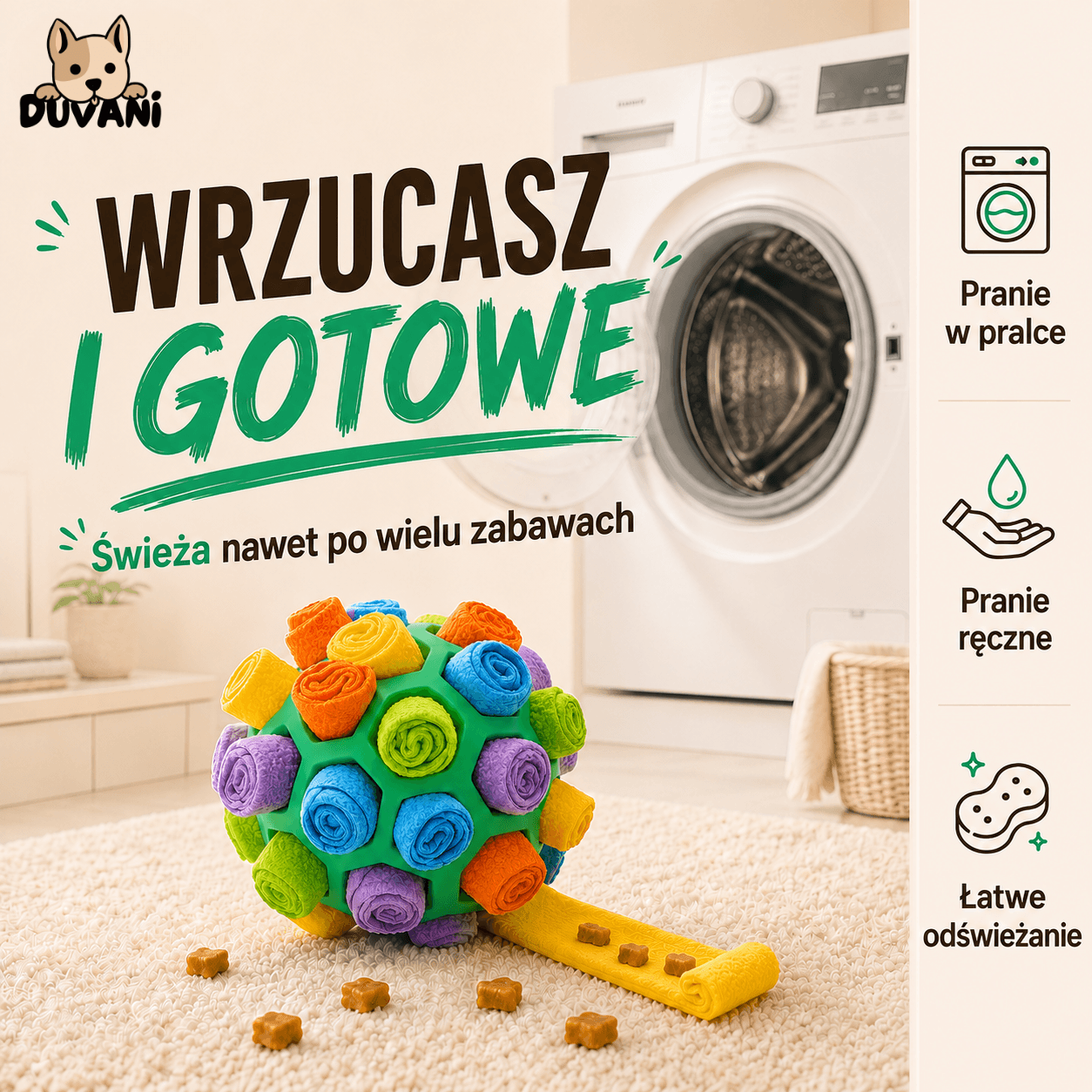 Duvani Węchula - Piłka Węchowa dla Psów na Nudę i Nadmiar Energii