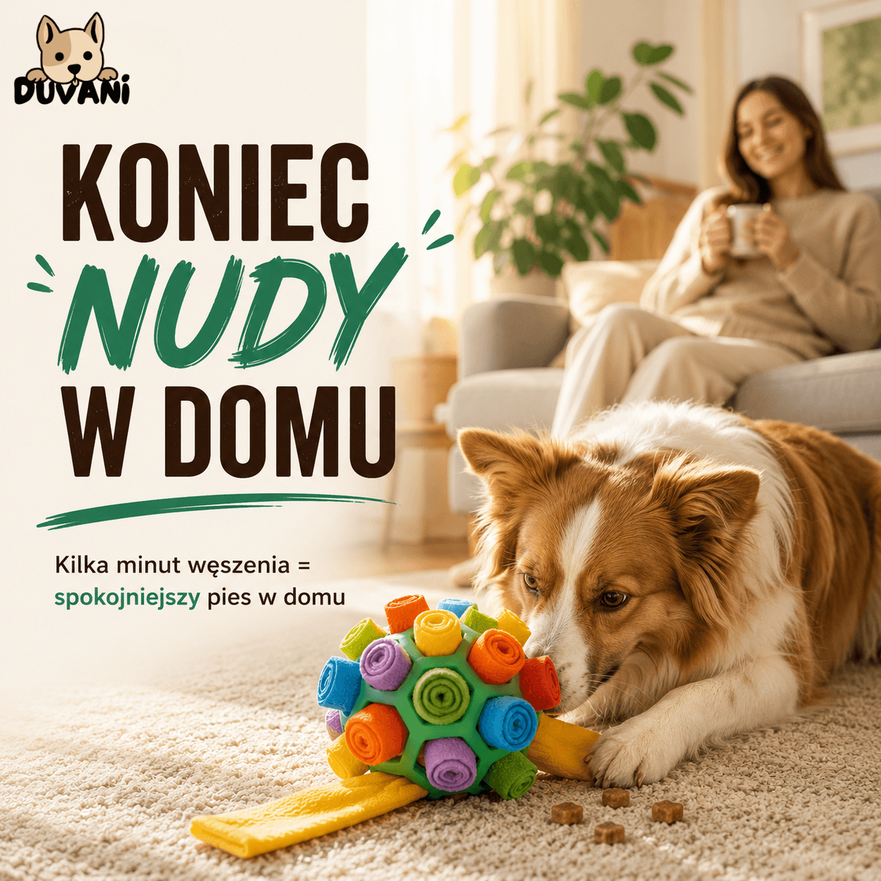 Duvani Węchula - Piłka Węchowa dla Psów na Nudę i Nadmiar Energii