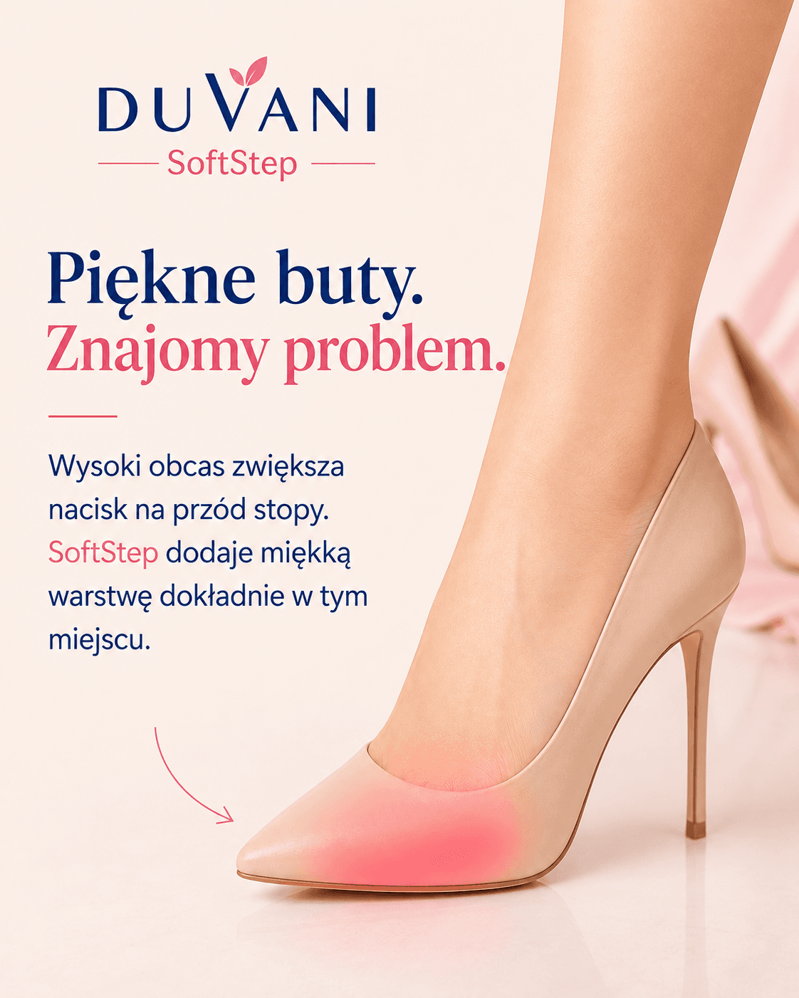 DUVANI SoftStep – miękkie osłonki na przodostopie do szpilek